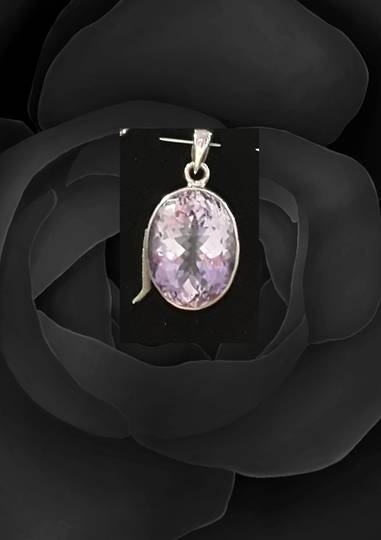 Oval Faceated Amethyst Pendant  (O)